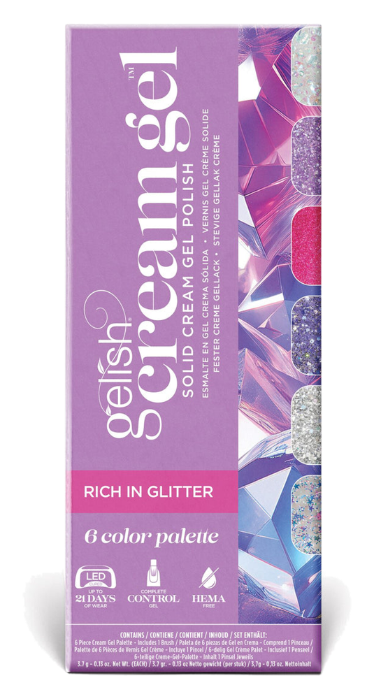 Gelish Cream Gel 6PC Palette - Rich In Glitter