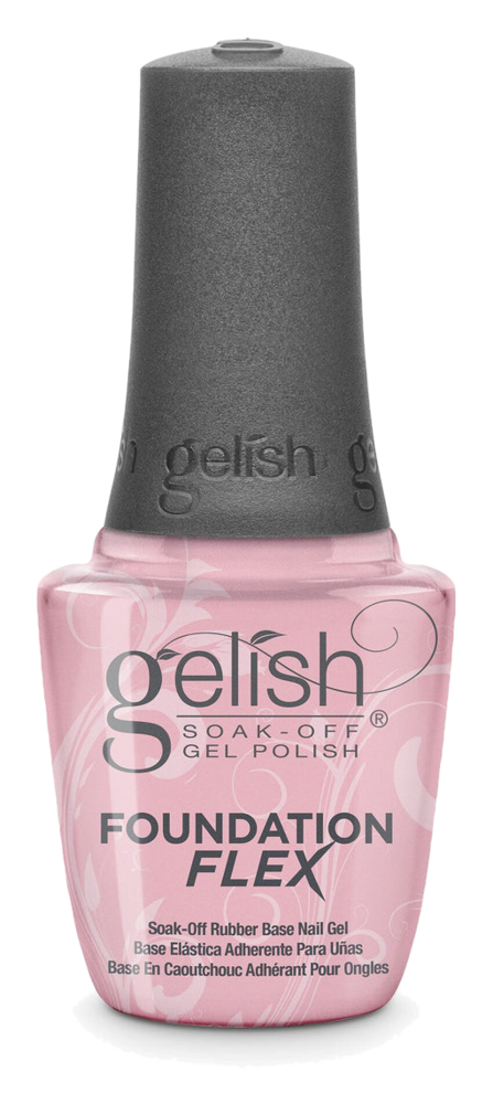Gelish Foundation Flex Soak-Off Rubber Base Nail Gel - Light Nude, 0.5 fl oz.