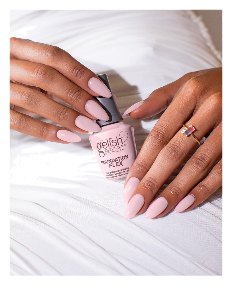 Gelish Foundation Flex Soak-Off Rubber Base Nail Gel - Light Nude, 0.5 fl oz. (5)