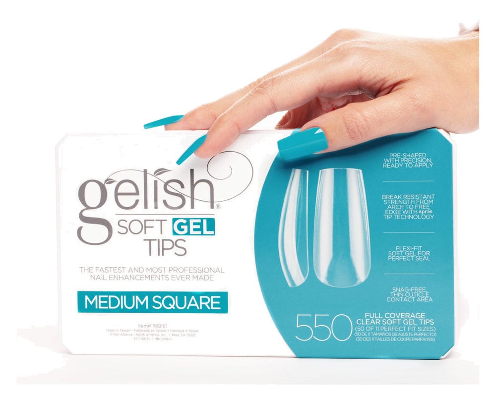 Gelish Soft Gel™ Medium Square Tips (550CT) (5)