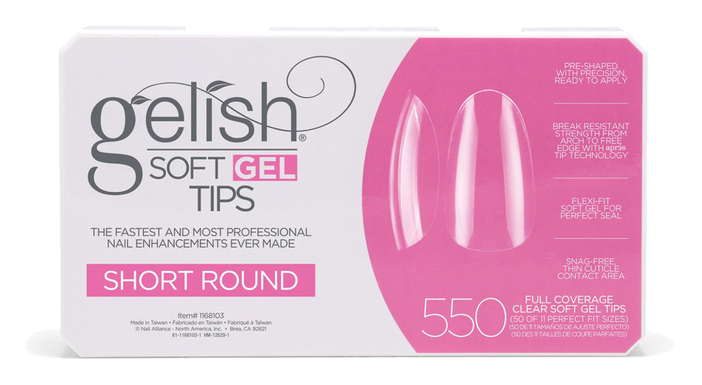 Gelish Soft Gel™ Short Round Tips (550CT)