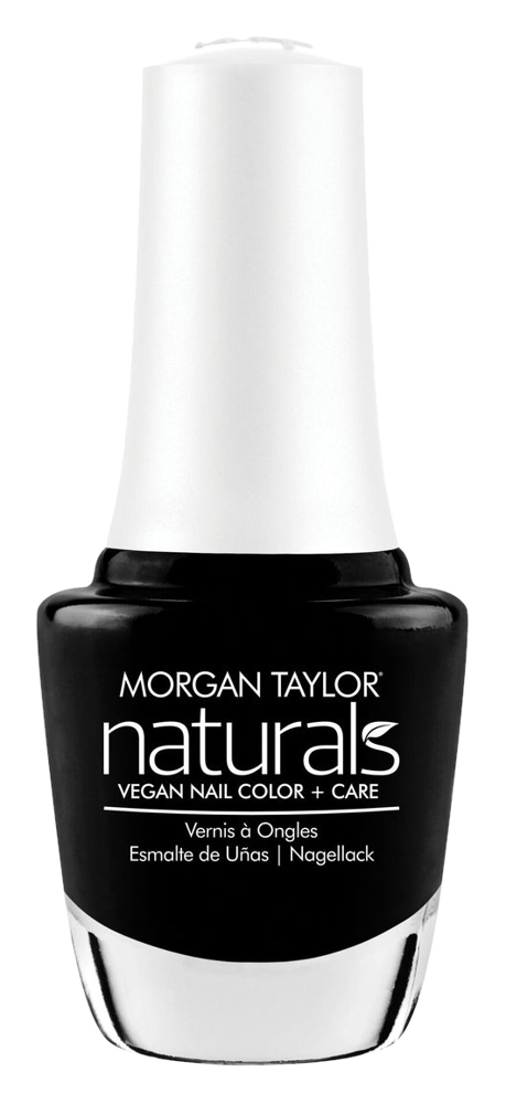 Morgan Taylor Naturals To The Moon And Black Vegan Nail Color, 15mL