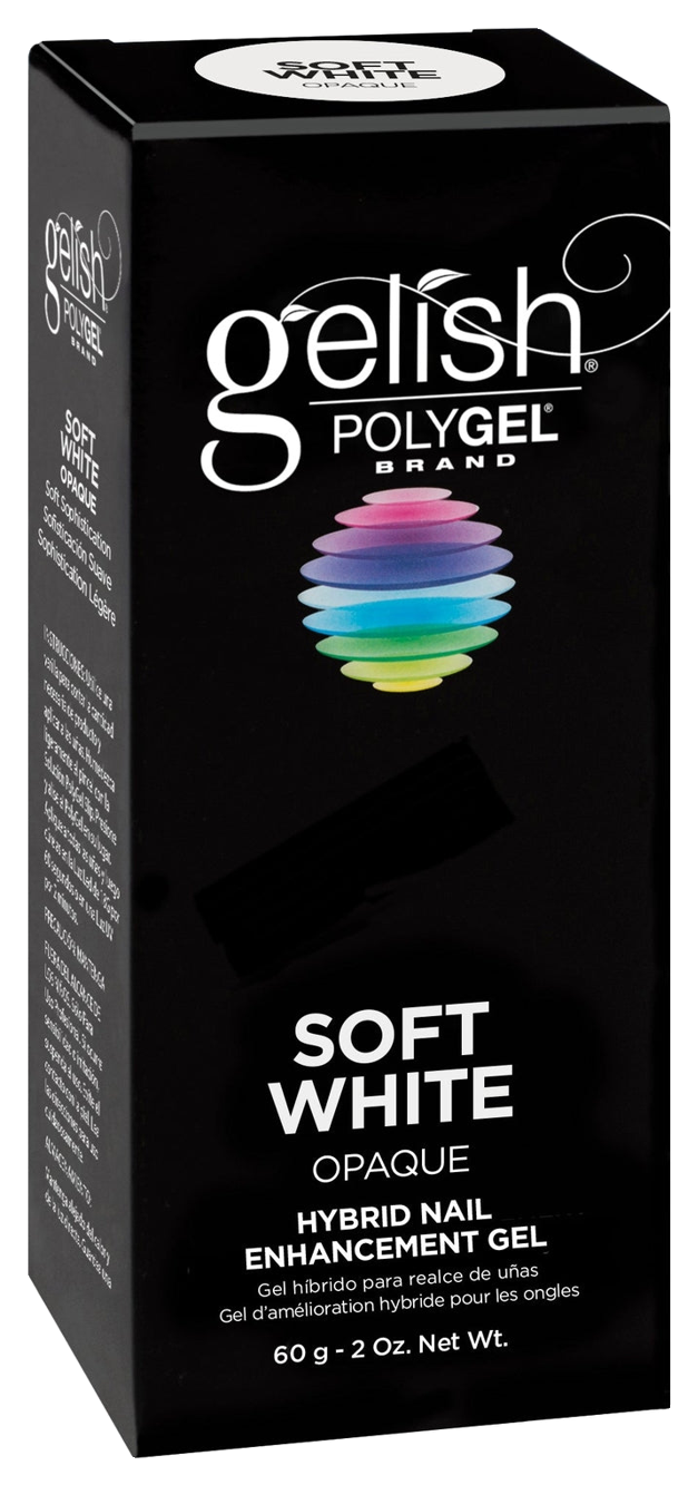 Gelish PolyGel – Bright White | Lightweight Nail Enhancement Gel | Monomer-Free