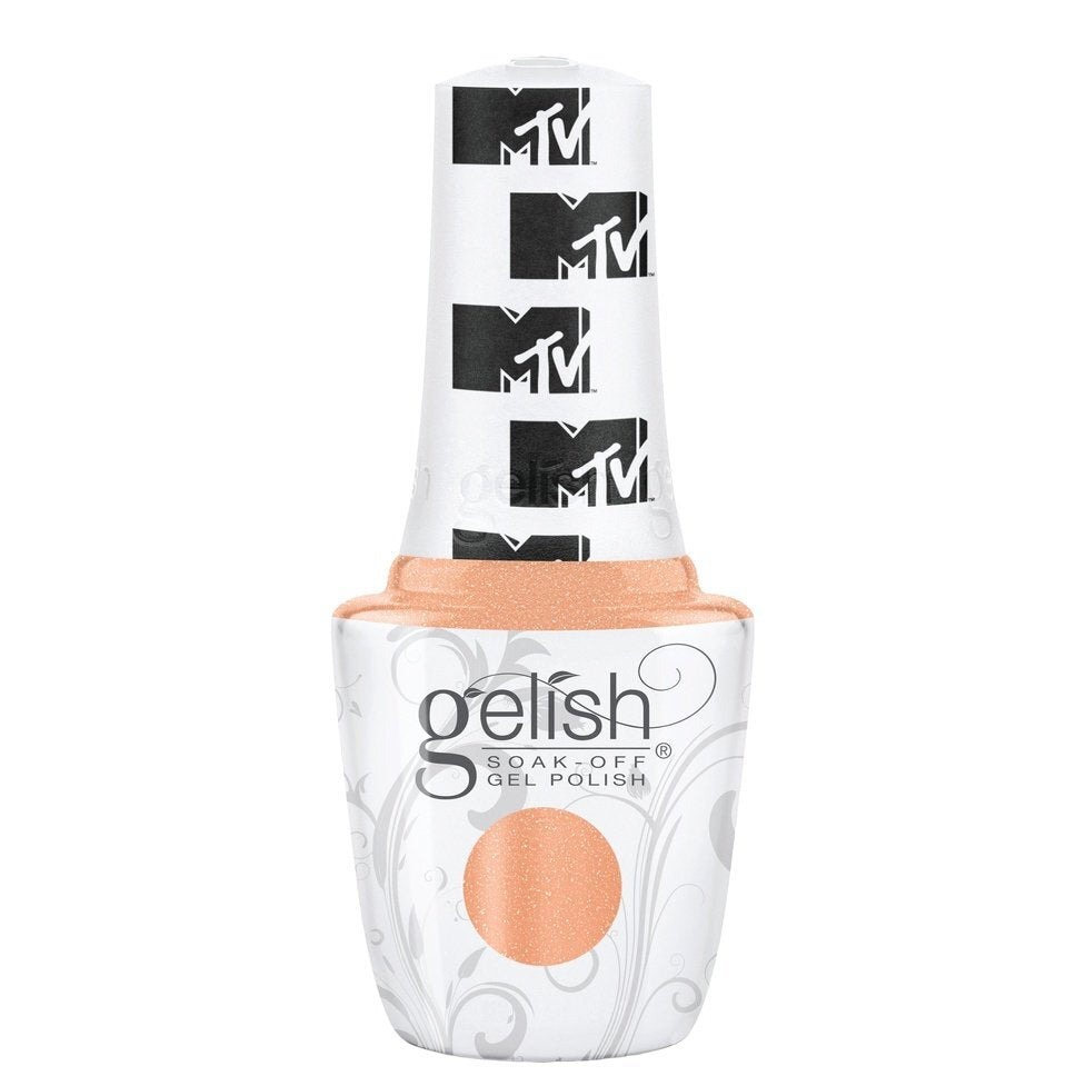 Gelish Gel Polish – Super Fandom | Peach Shimmer | Soak Off 15ml | 21 Days Chip-Free