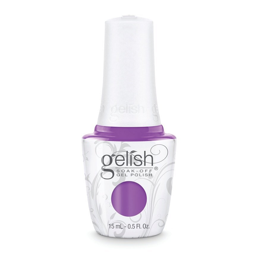 Gelish Gel Polish – Tokyo A Go Go | Neon Purple Crème | Soak Off 15ml | 21 Days Chip-Free