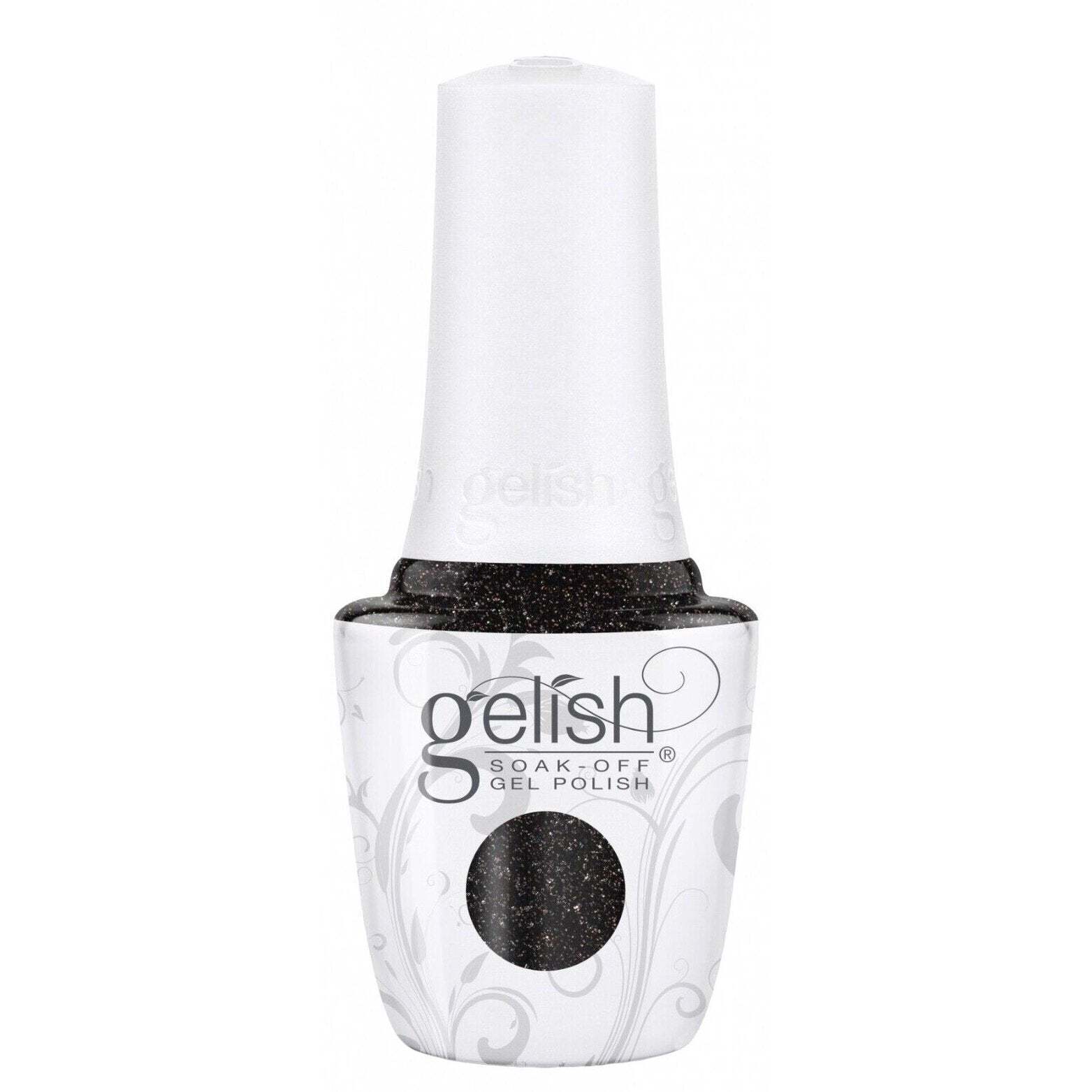 Gelish Gel Polish – The Sparkle In Her Eyes | Black Shimmer | Soak Off 15ml | 21 Days Chip-Free