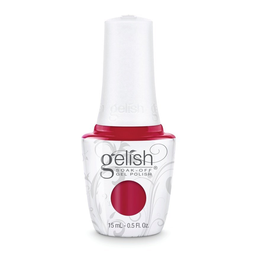 Gelish Gel Polish – Hot Rod Red | Pillar Box Red Crème | Soak Off 15ml | 21 Days Chip-Free