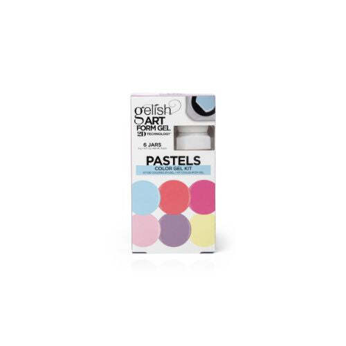 Gelish Art Form Gel – Pastel Colour Kit | 6-Piece Pastel Nail Art Gel Set