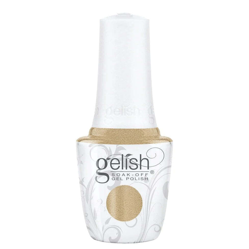 Gelish Gel Polish – Tender Curiosity | Warm Gold Metallic | Soak Off 15ml | 21 Days Chip-Free