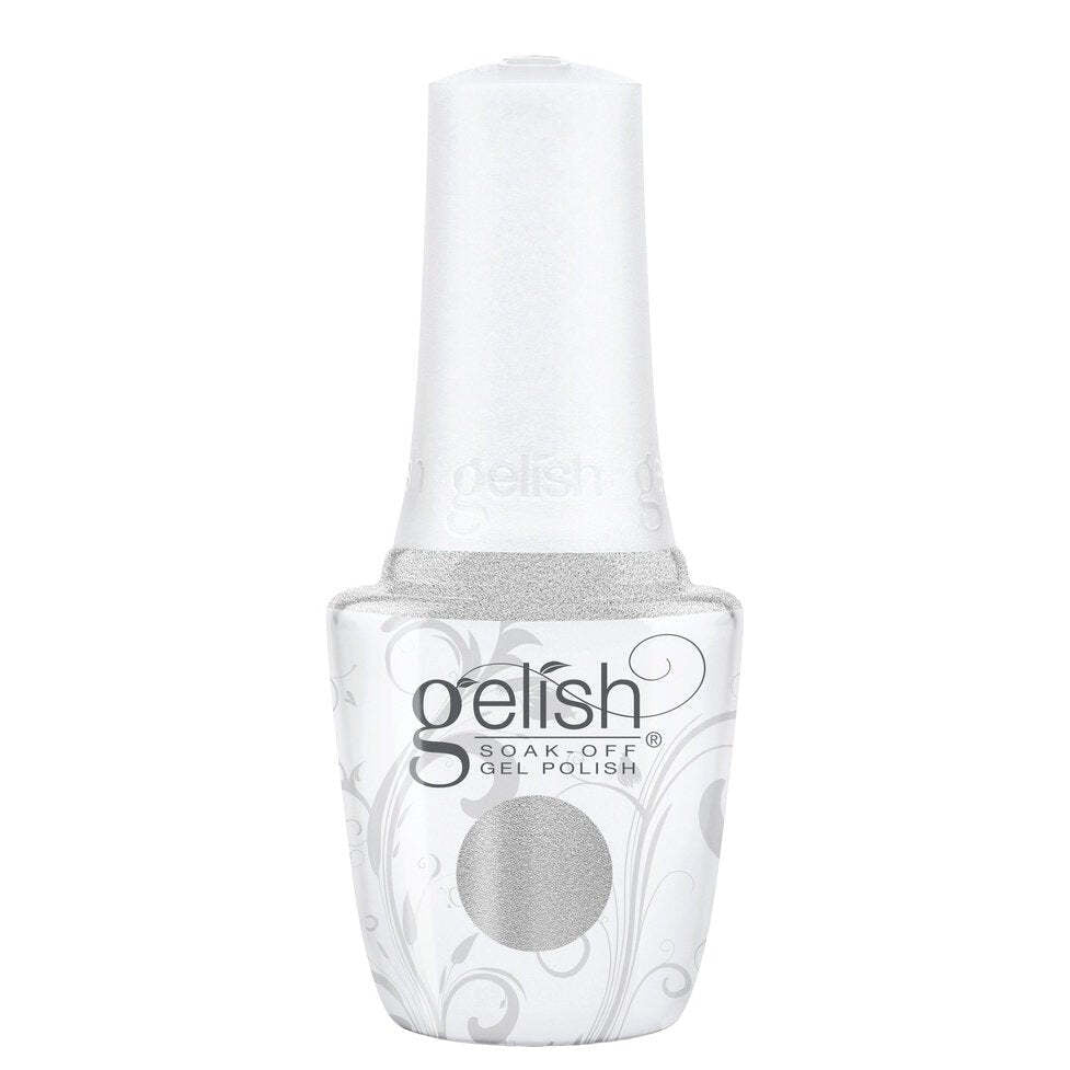 Gelish Gel Polish – Fashion Above All | Metallic Silver | Soak Off 15ml | 21 Days Chip-Free