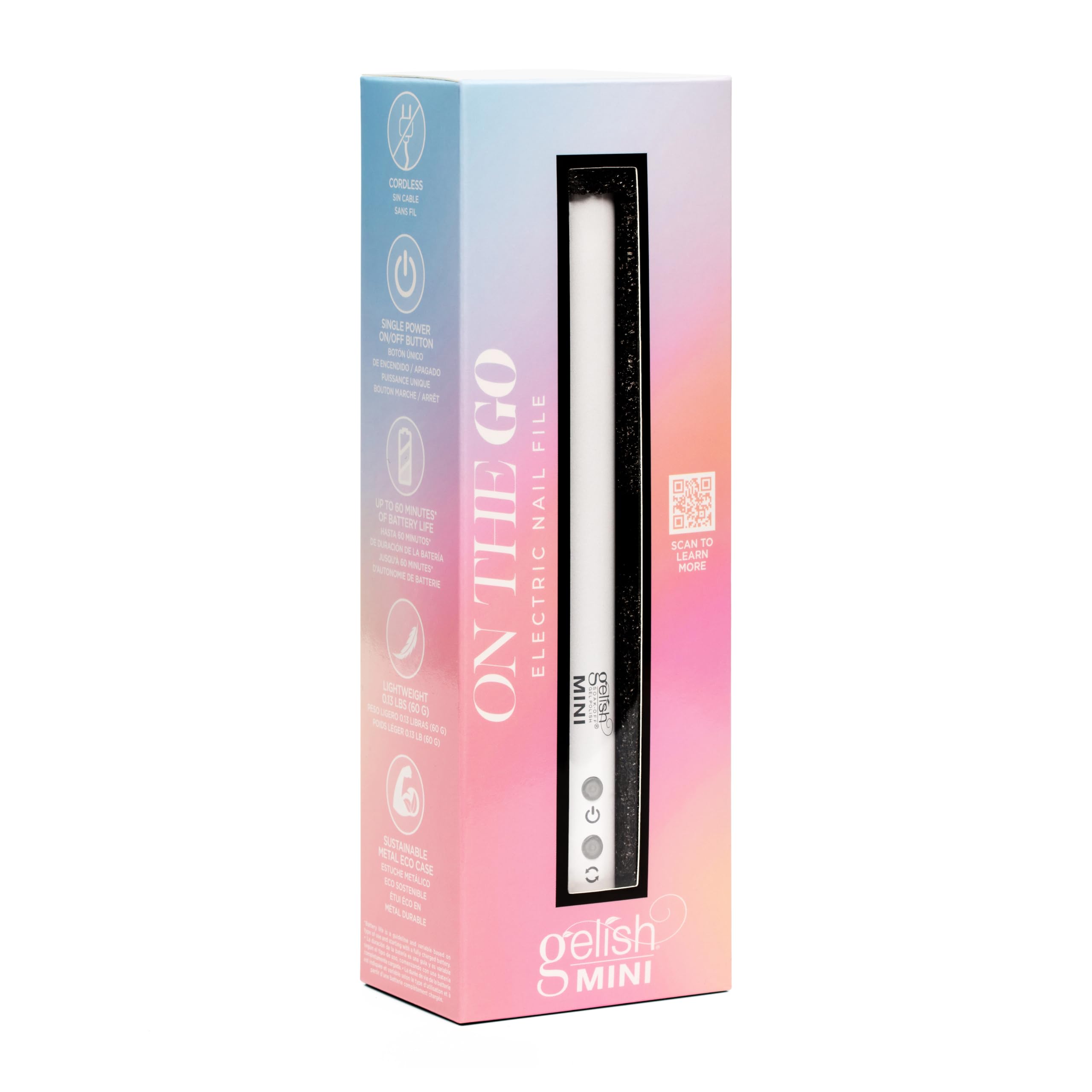 Gelish Mini On The Go Electric Nail File - Portable & Rechargeable DIY E-File (1168241)